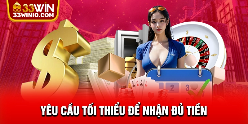Hoàn Trả 33WIN 2025 Nhận Lại Tới 1.5% Mỗi Ngày Cực Hấp Dẫn % Yêu cầu tối thiểu để nhận đủ tiền